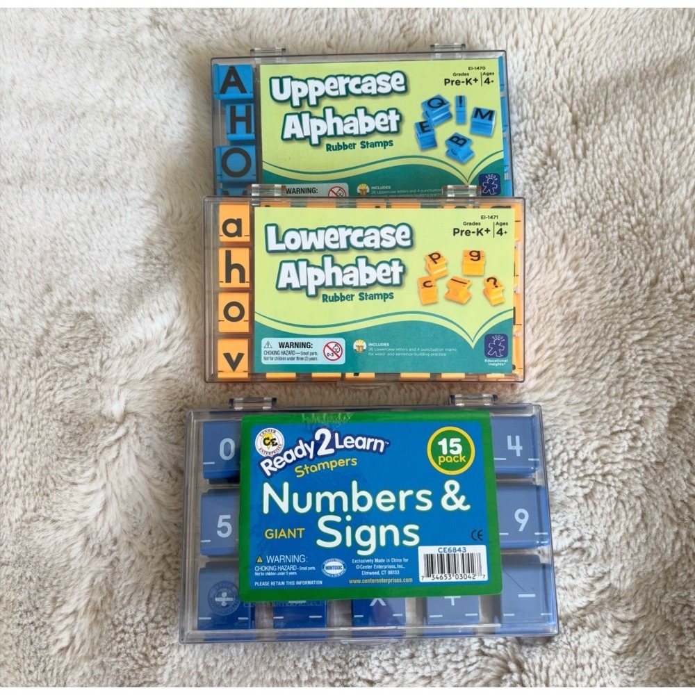 Educational Insights Rubber Stamps Excellent Alphabet‎ Math Homeschool